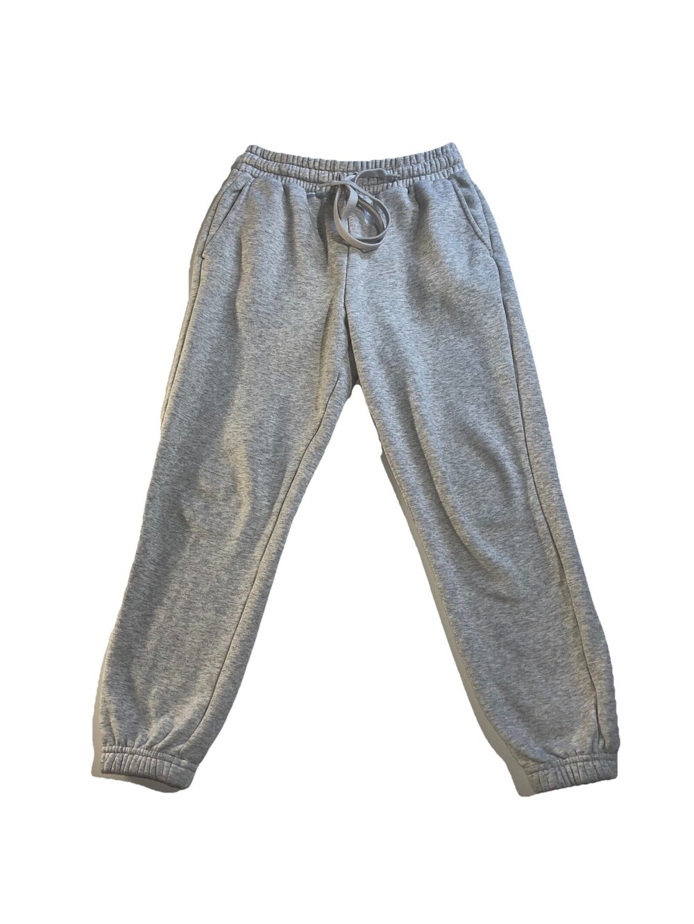 Fabletics Womens XS Gray Heather Jogger Sweatpants Fleece Lined Lounge Athletic